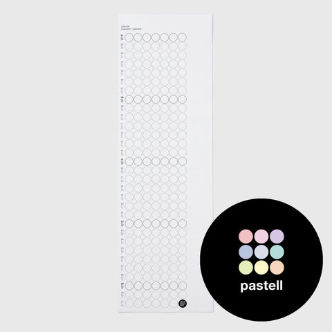 Annual Planner 2025 with adhesive dots | Pastel Edition | in 4 formats