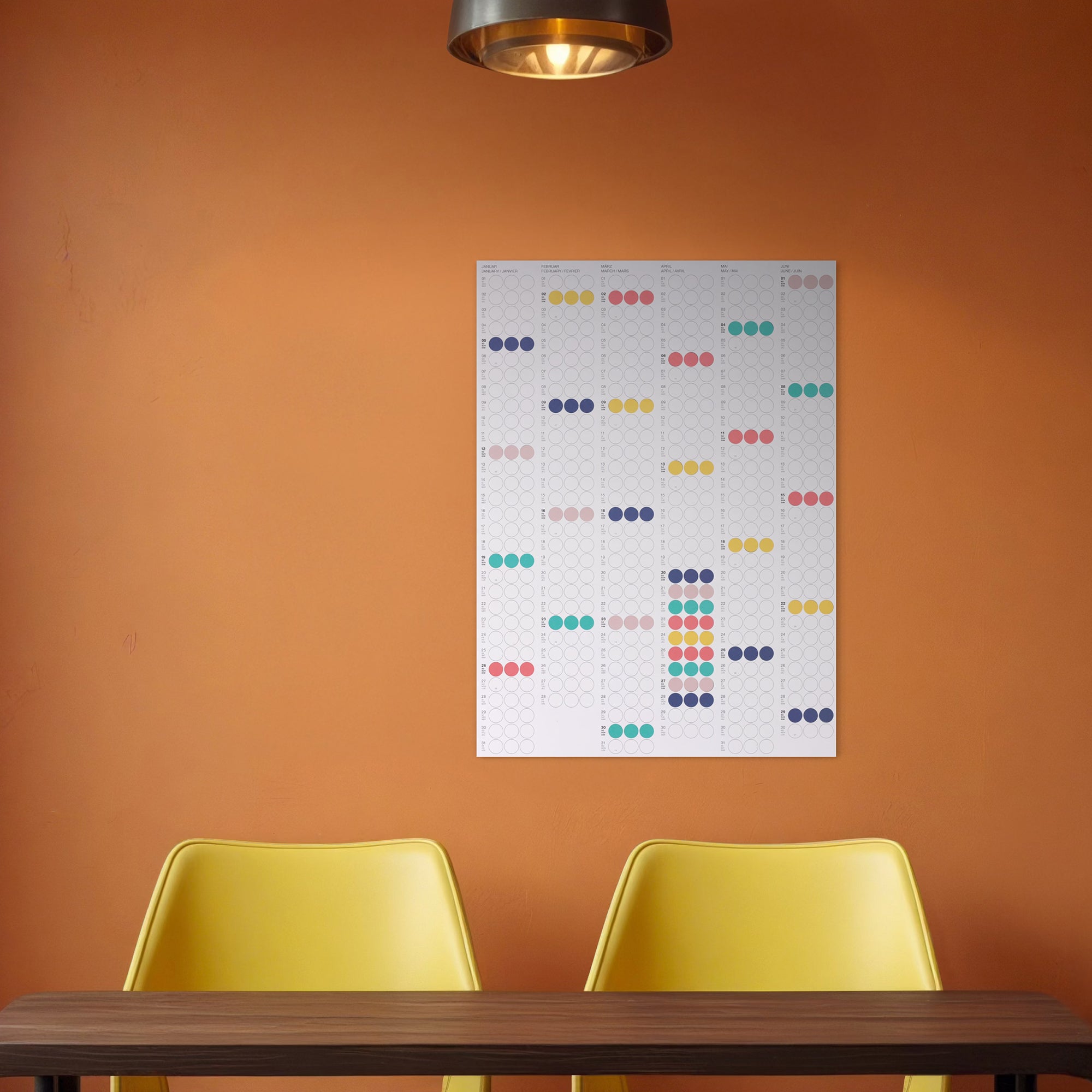 Jahresplaner 2026 mit Klebepunkten | TREND 2025 | dot on - dot on