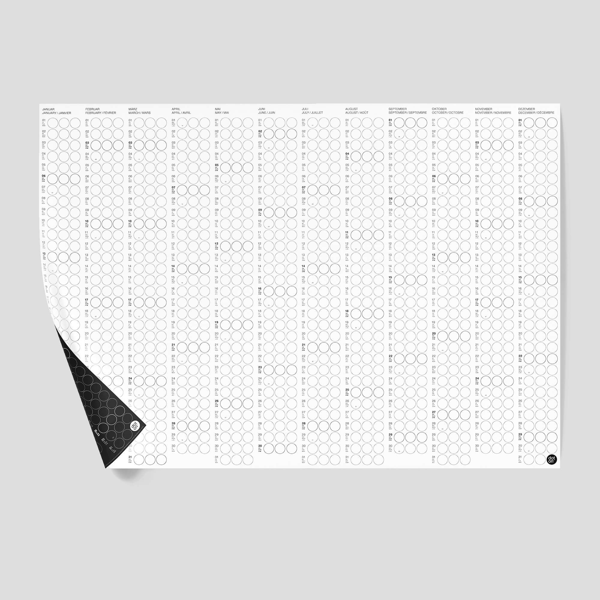classic dotsless· Jahrsplaner 2026 Querformat