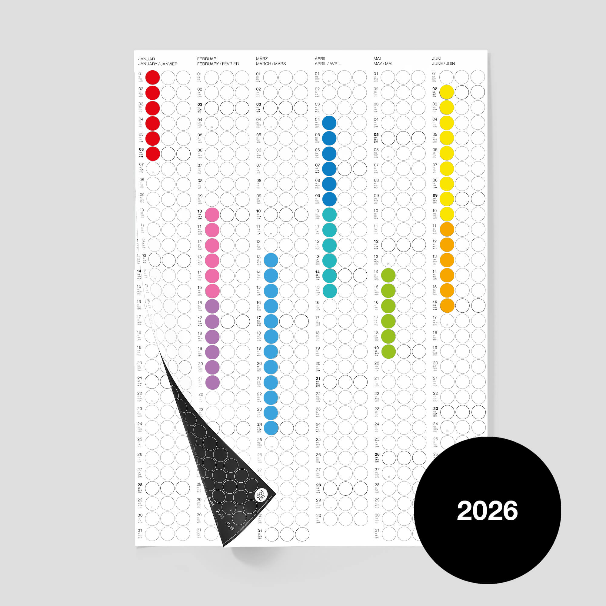 Annual Planner Tagged 2026 Dot On DOP Half Rainbow. 2026 Q2000px Web 