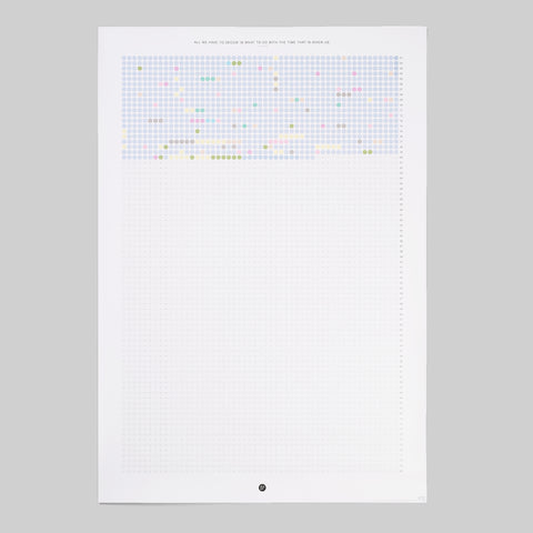 dot on life  | Lebensplaner mit Klebepunkten | pastell edition | 69x100 cm - dot on