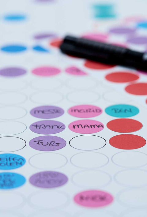 Planen mit Klebepunkten