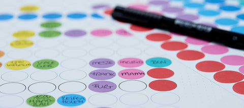 Planen mit Klebepunkten