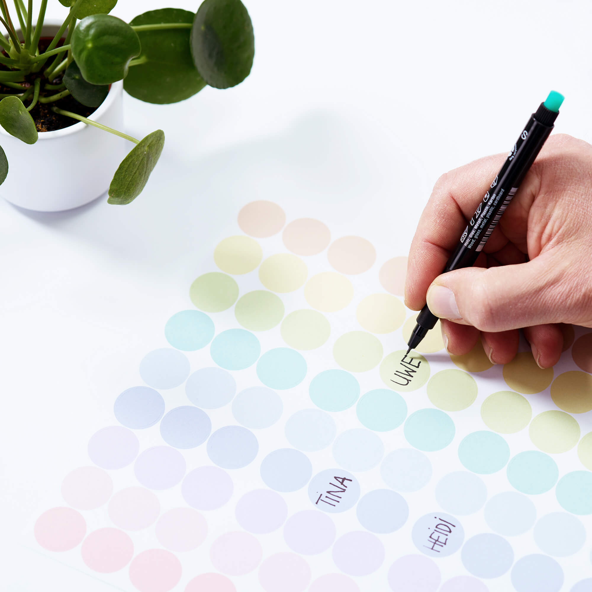 pastell dots · 3er-Set · Klebepunkte Ø 20 mm