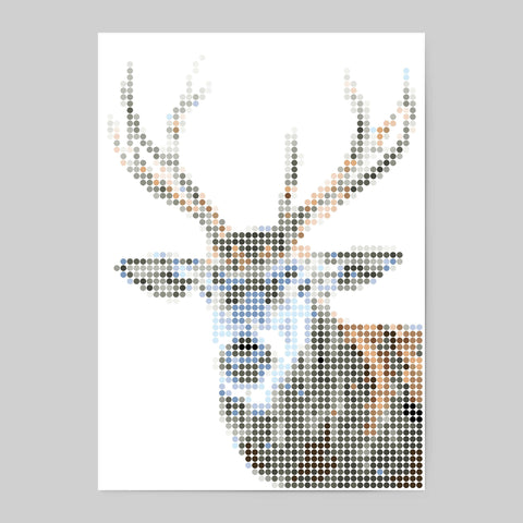 preorder now! xmas limited edition · Pixelart reindeer · Poster 50x70 cm