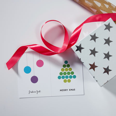 DIY postcard with stickers | Christmas Gift Tags | 12x17.5cm