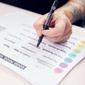 Notizblock | good food. good mood. | Menüplaner mit Klebepunkten | Format: DIN A4 - dot on