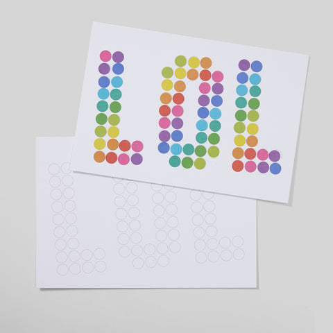 DIY postcard with stickers | LOL | 12x17.5cm