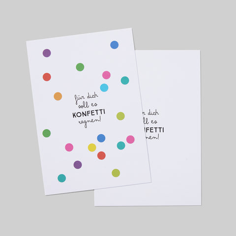 DIY-Postkarte mit Stickern | Konfetti | 12x17,5 cm - dot on