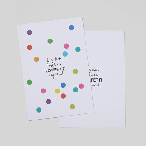 DIY postcard with stickers | confetti | 12x17.5cm