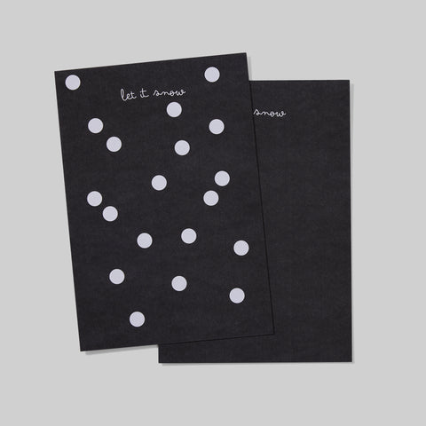 DIY-Postkarte mit Stickern | Let it snow | 12x17,5 cm - dot on