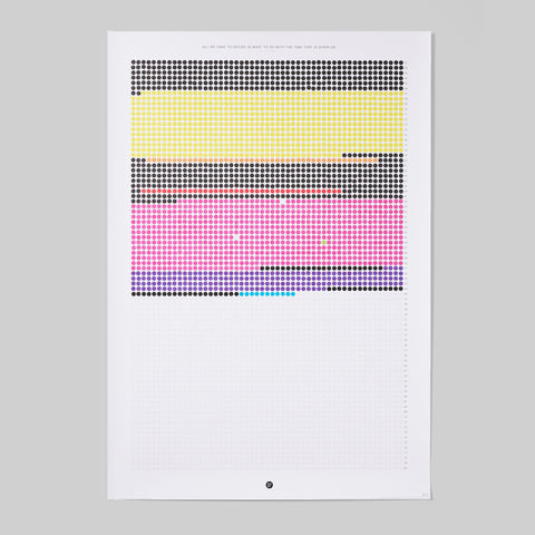 dot on life  | Lebensplaner mit Klebepunkten | rainbow edition | 69x100 cm - dot on