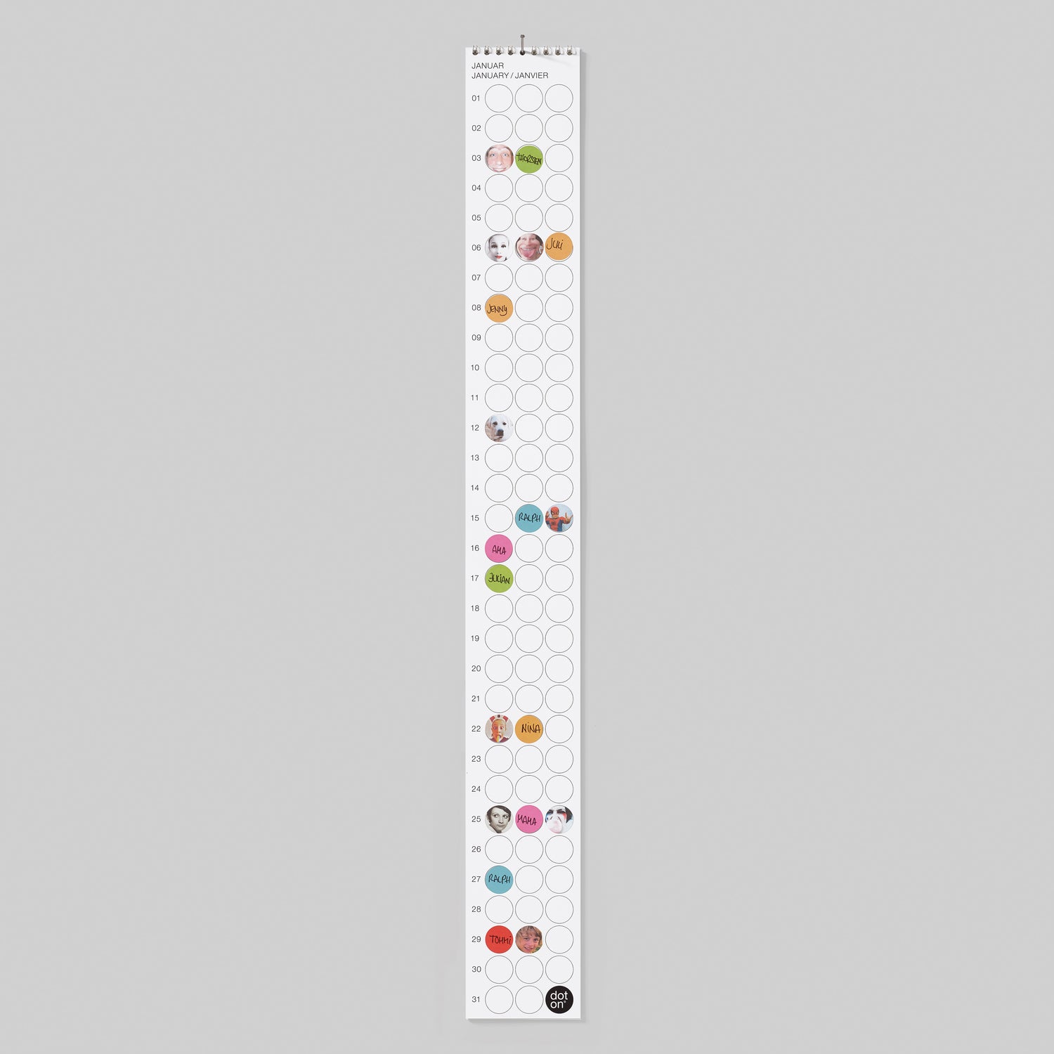 Geburtstagsplaner bday | Rainbow Edition | 8x70 cm - dot on