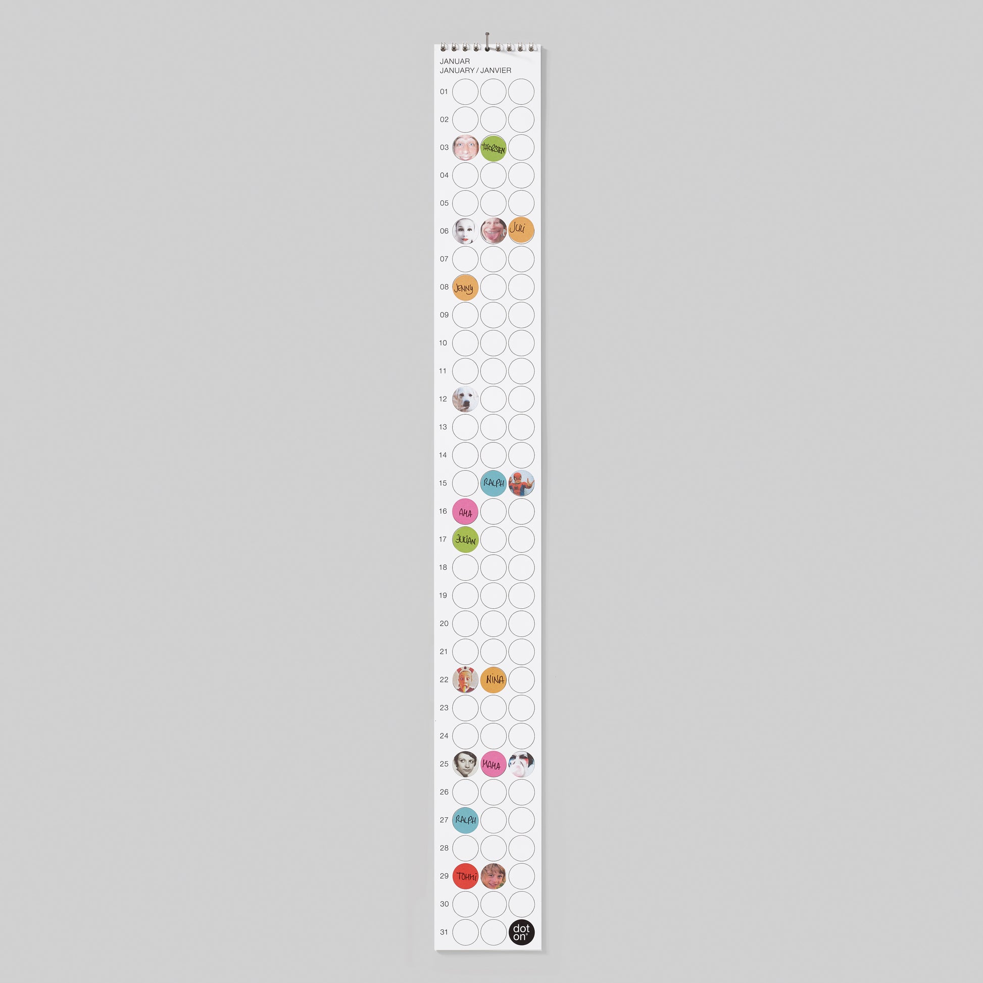 Geburtstagsplaner bday | Rainbow Edition | 8x70 cm - dot on