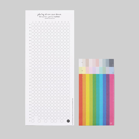 Habit tracker mit Klebepunkten | 36x15 cm - dot on