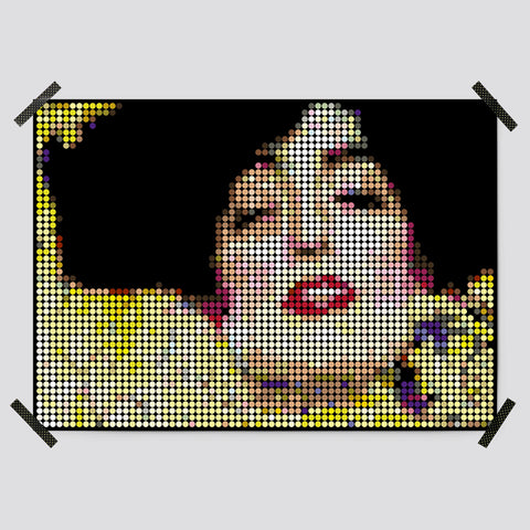 Pixelart | Kleben nach Zahlen-Set mit Stickern | Motiv: Klimt | 50x70 cm