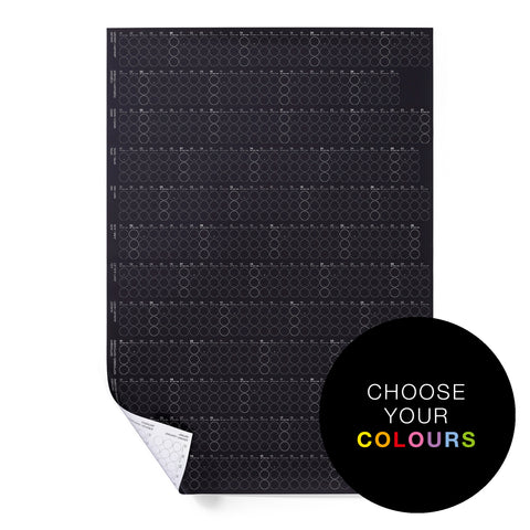 Annual planner with adhesive dots | high 2025 | Portrait format | Choose your colours