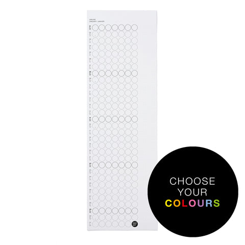 Monthly planner with adhesive dots | maxi 2025 | Choose your colours