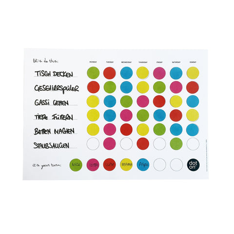 Weekly planner with adhesive dots | 21x30 cm