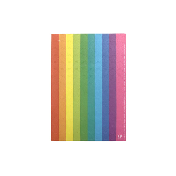 DIY-Postkarte mit Stickern | Regenbogen-Spruch | 12x17,5 cm - dot on