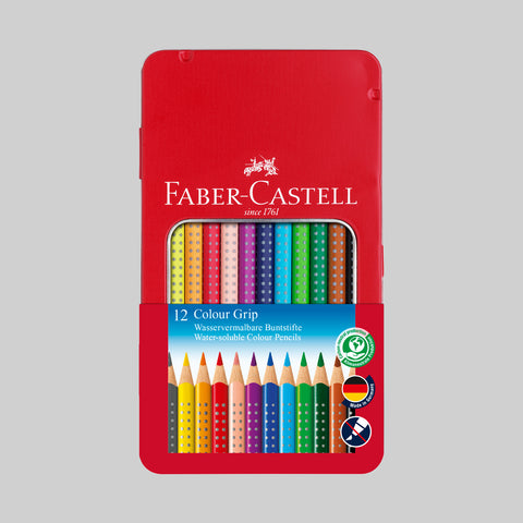 Buntstift Set | Colour Grip | 12 Farben im Metalletui - dot on