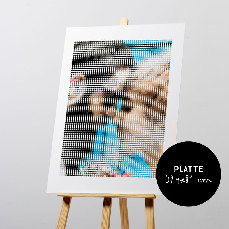 My Pixelart | Bastelset mit Stickern | Individuell bedrucktes Poster oder Platte - dot on