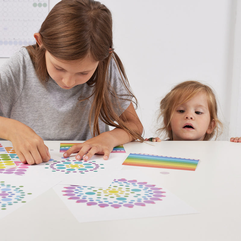 dotsala | Mandala-Set mit Stickern | Bastelset für kreative Kleber | 21x30 cm - dot on