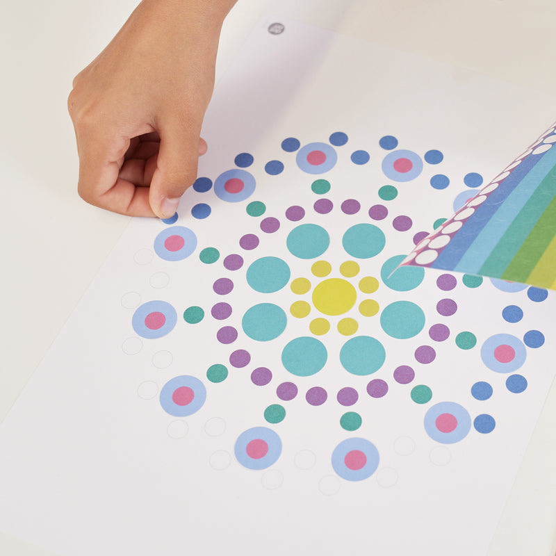 Mandala-Set mit Stickern | Bastelset für kreative Kleber | 21x30 cm - dot on
