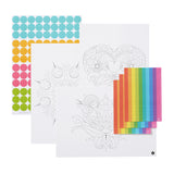 dots&colour | Bastelset | Auskleb- und Malset mit Stickern für kreative Künstler | 21x30 cm - dot on