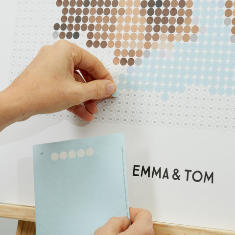 My Pixelart Geschenkset | für Hochzeiten & Events  | 50x70 cm - dot on