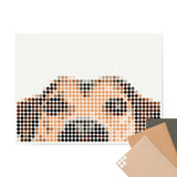 Bastelset mit Stickern | Motiv: dog | 30x40 cm - dot on