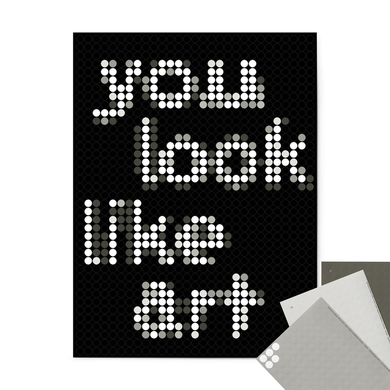 LIMITED EDITION: Pixelart | Bastelset mit Stickern | Motiv: like art | 30x40 cm - dot on