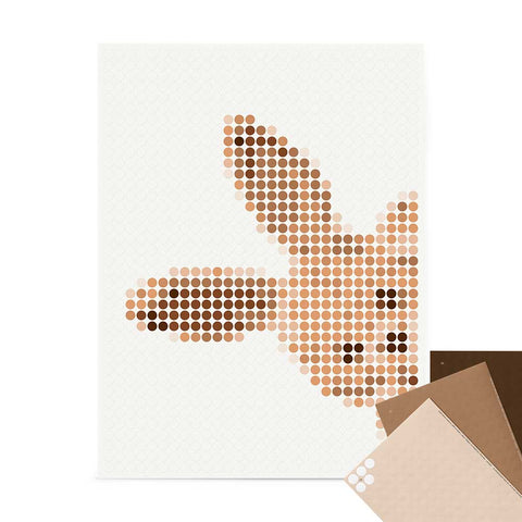Bastelset mit Stickern | Motiv: bunny | 30x40 cm - dot on