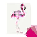 Bastelset mit Stickern | Motiv: flamingo | 30x40 cm - dot on