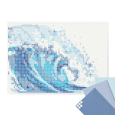 Bastelset mit Stickern | Motiv: wave | 50x70 cm - dot on