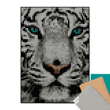 Pixelart | Bastelset mit Stickern | Motiv: tiger | 50x70 cm - dot on