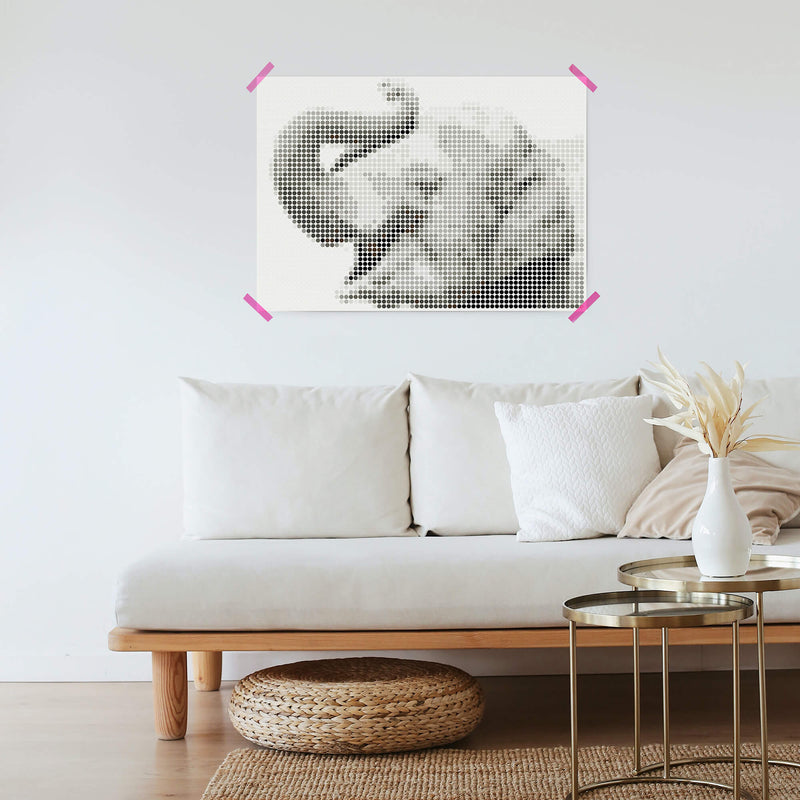 Bastelset mit Stickern | Motiv: elephant | 50x70 cm - dot on