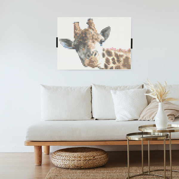 Bastelset mit Stickern | Motiv: giraffe | 50x70 cm - dot on