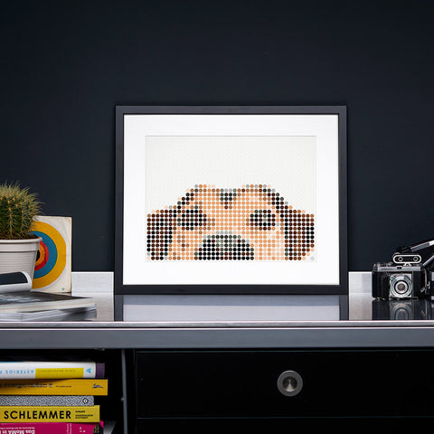 Bastelset mit Stickern | Motiv: dog | 30x40 cm - dot on