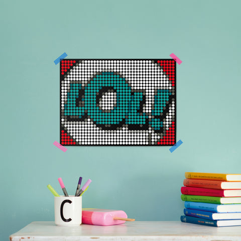 Bastelset mit Stickern | Motiv: lol | 30x40 cm - dot on