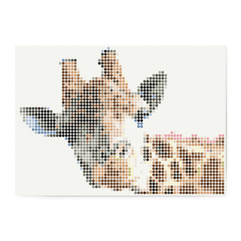 Bastelset mit Stickern | Motiv: giraffe | 50x70 cm - dot on