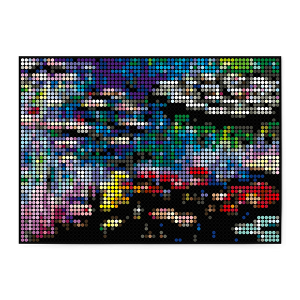 Pixelart | Bastelset mit Stickern | Motiv: water lilies | 50x70 cm - dot on