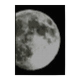 Pixelart | Bastelset mit Stickern | Motiv: moon | 50x70 cm - dot on