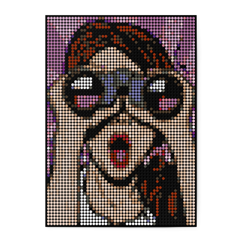 Pixelart | Bastelset mit Stickern | Motiv: ooh | 50x70 cm - dot on