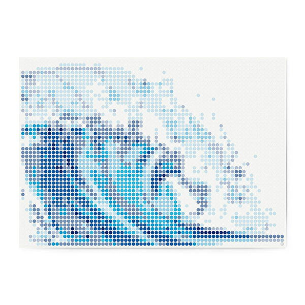Bastelset mit Stickern | Motiv: wave | 50x70 cm - dot on