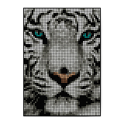 Pixelart | Bastelset mit Stickern | Motiv: tiger | 50x70 cm - dot on