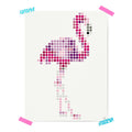 Bastelset mit Stickern | Motiv: flamingo | 30x40 cm - dot on