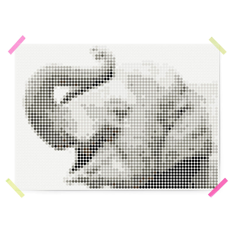 Bastelset mit Stickern | Motiv: elephant | 50x70 cm - dot on