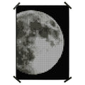 Pixelart | Bastelset mit Stickern | Motiv: moon | 50x70 cm - dot on