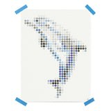 Bastelset mit Stickern | Motiv: dolphin | 30x40 cm - dot on